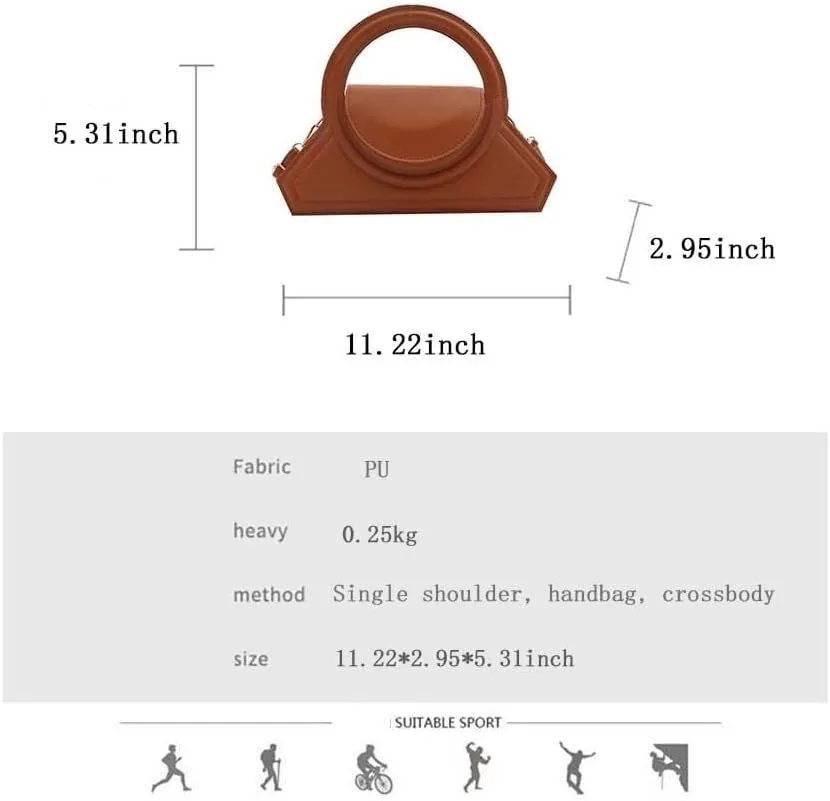 Genuine Leather Women's Shoulder Bags Retro Small Square Hobo Crossbody Handbag