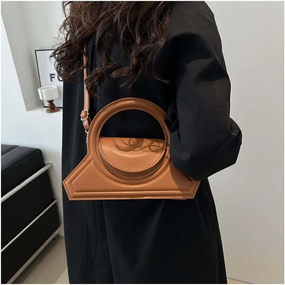 Genuine Leather Women's Shoulder Bags Retro Small Square Hobo Crossbody Handbag