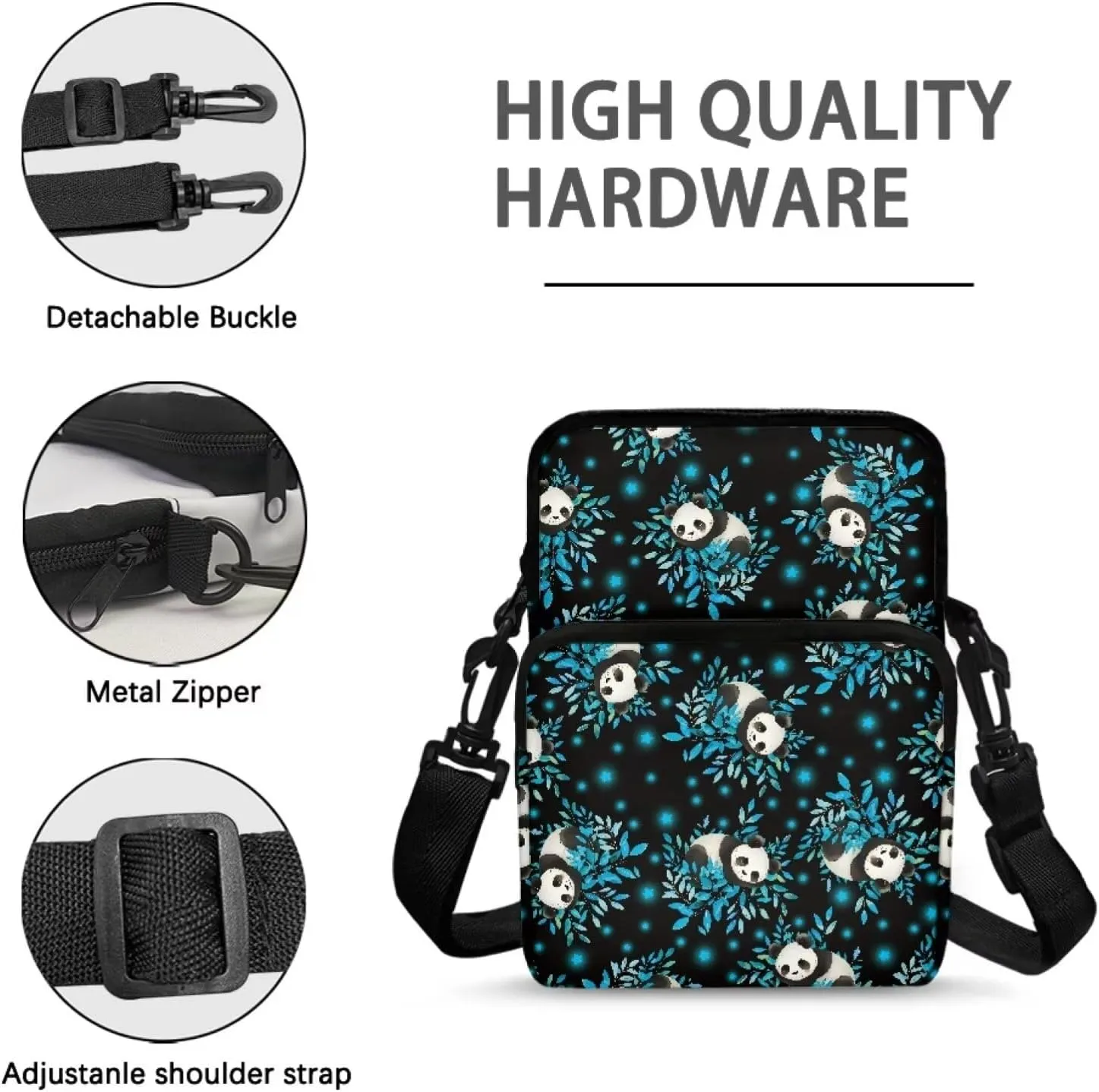 Girls Crossbody Bag Polyester Shoulder Bags Smart Phone Case Coin Wallet Purse