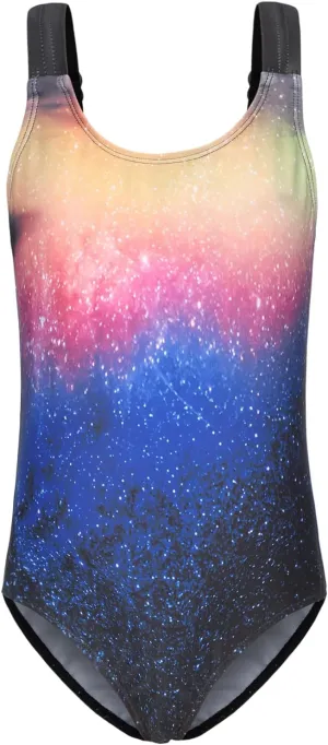 Girls One Piece Swimsuits Tie Dye Bathing Suit for Girls Hawaiian Swimwear 3-16 Years