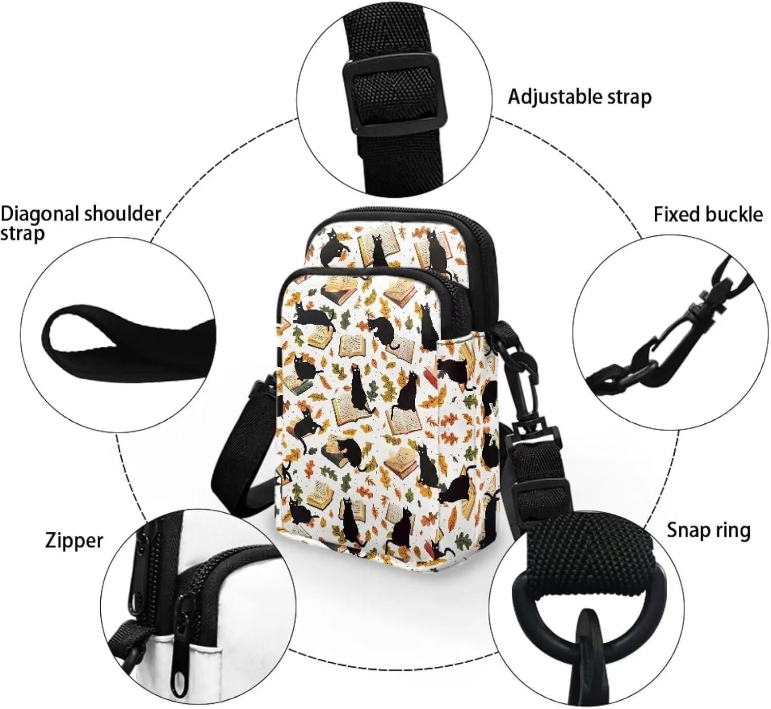 Girls Shoulder Bags Crossbody Messenger Bag Chest Bag Phone Pouch for Travel School