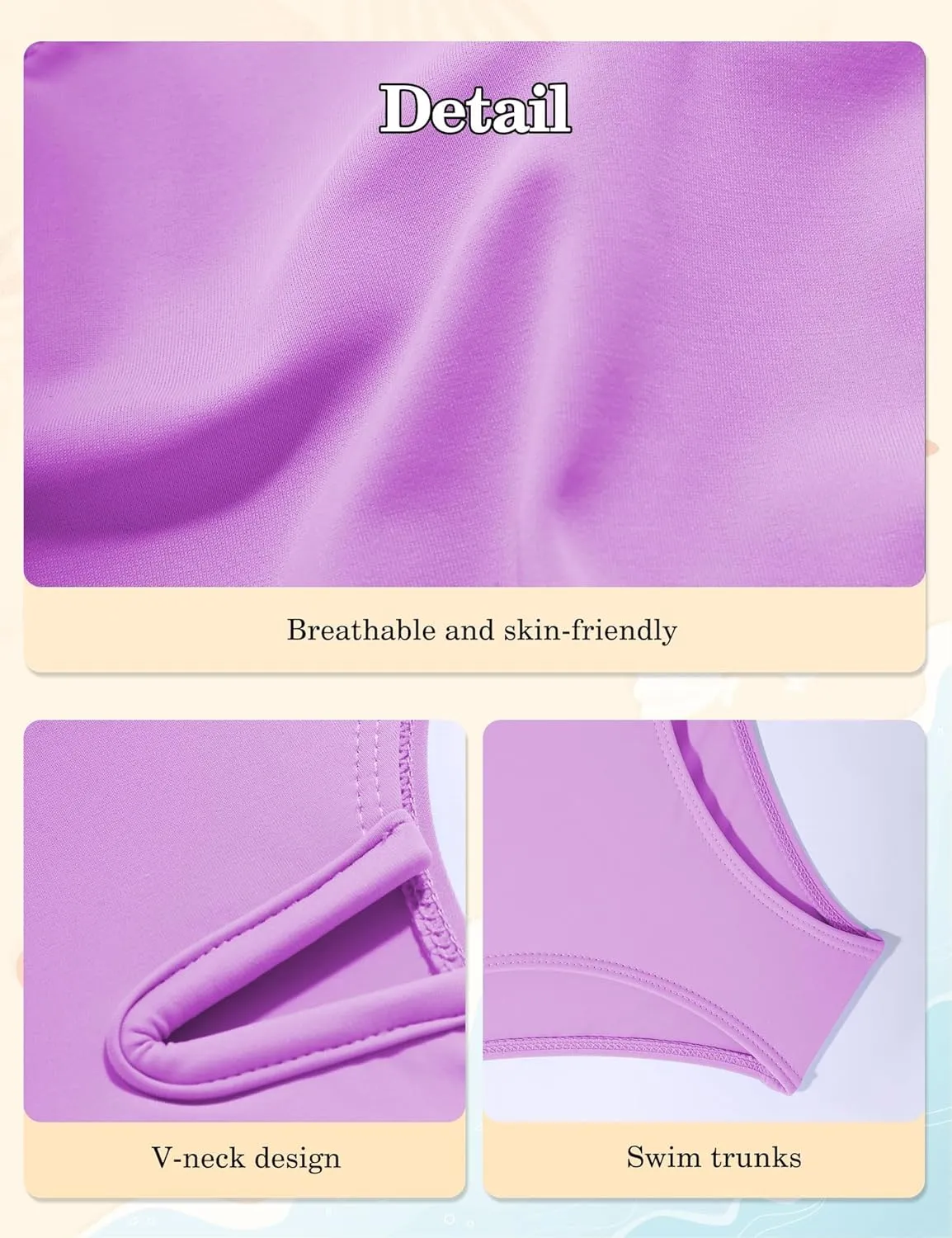 Girls Swimsuit 2 Piece V-Neck Cutout Girls' Swimwear Top High Waisted Bottom Bathing Suits for Teens 7-16 Years