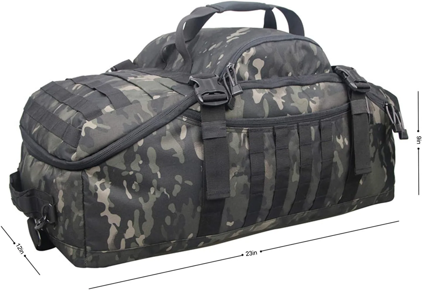Greencity Travel Duffel Bag for Weekend Overnight Bag Waterproof Small Large for Men Women 30L 45L 85L Black Camo