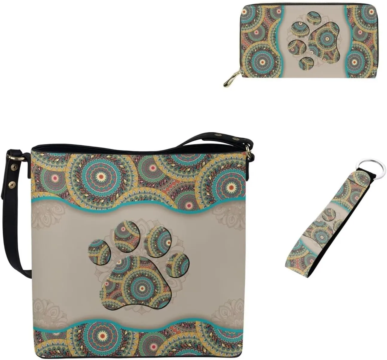 Handbags for Women Shoulder Bags Tote Satchel Hobo 3Pcs Purse Set
