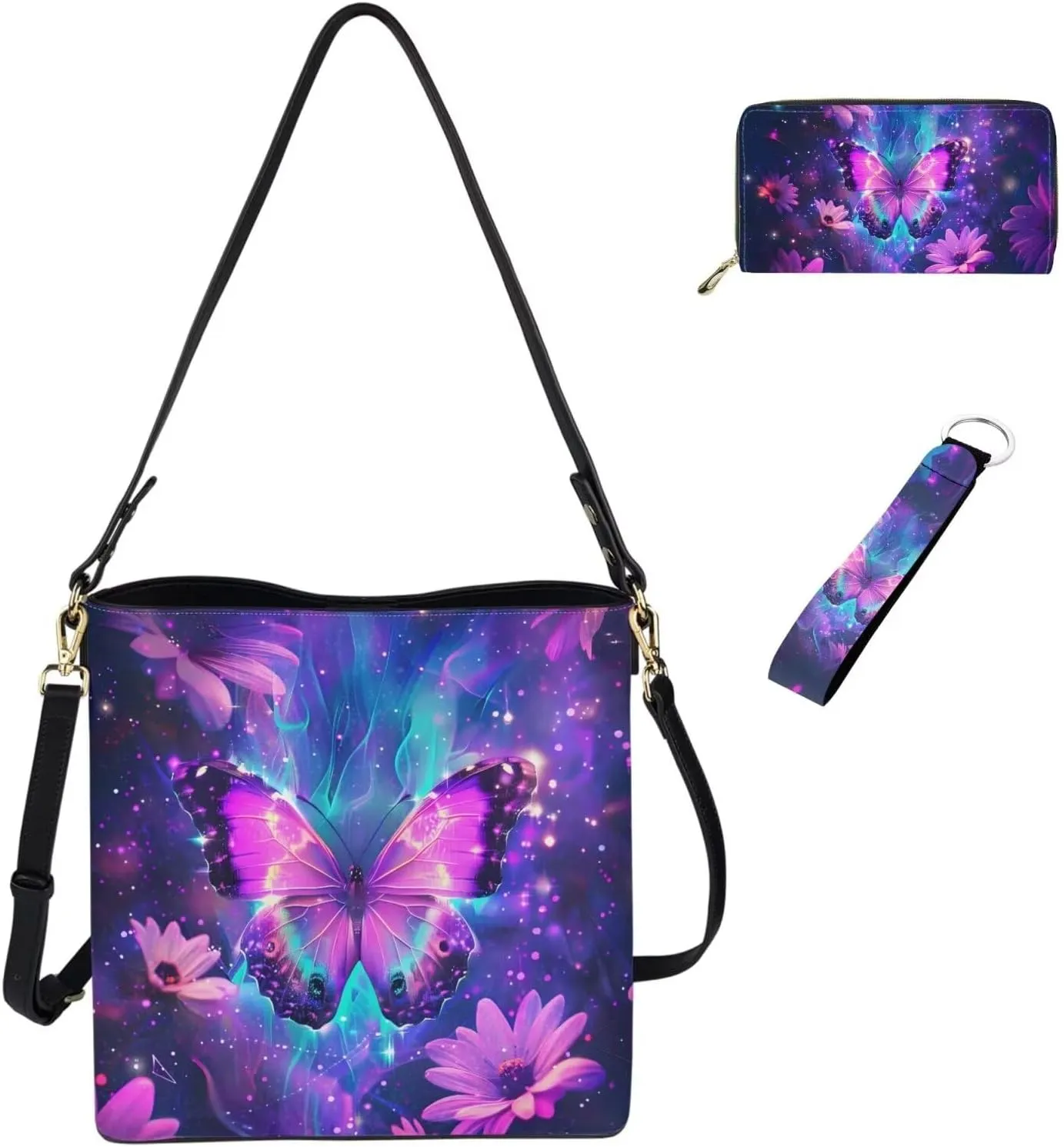 Handbags for Women Shoulder Bags Tote Satchel Hobo 3Pcs Purse Set