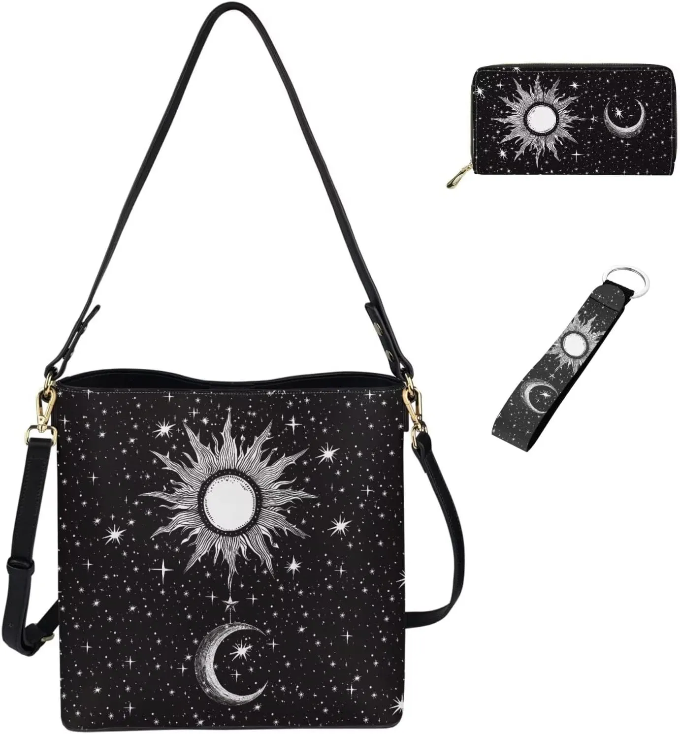 Handbags for Women Shoulder Bags Tote Satchel Hobo 3Pcs Purse Set