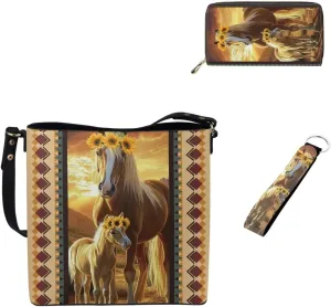 Handbags for Women Shoulder Bags Tote Satchel Hobo 3Pcs Purse Set