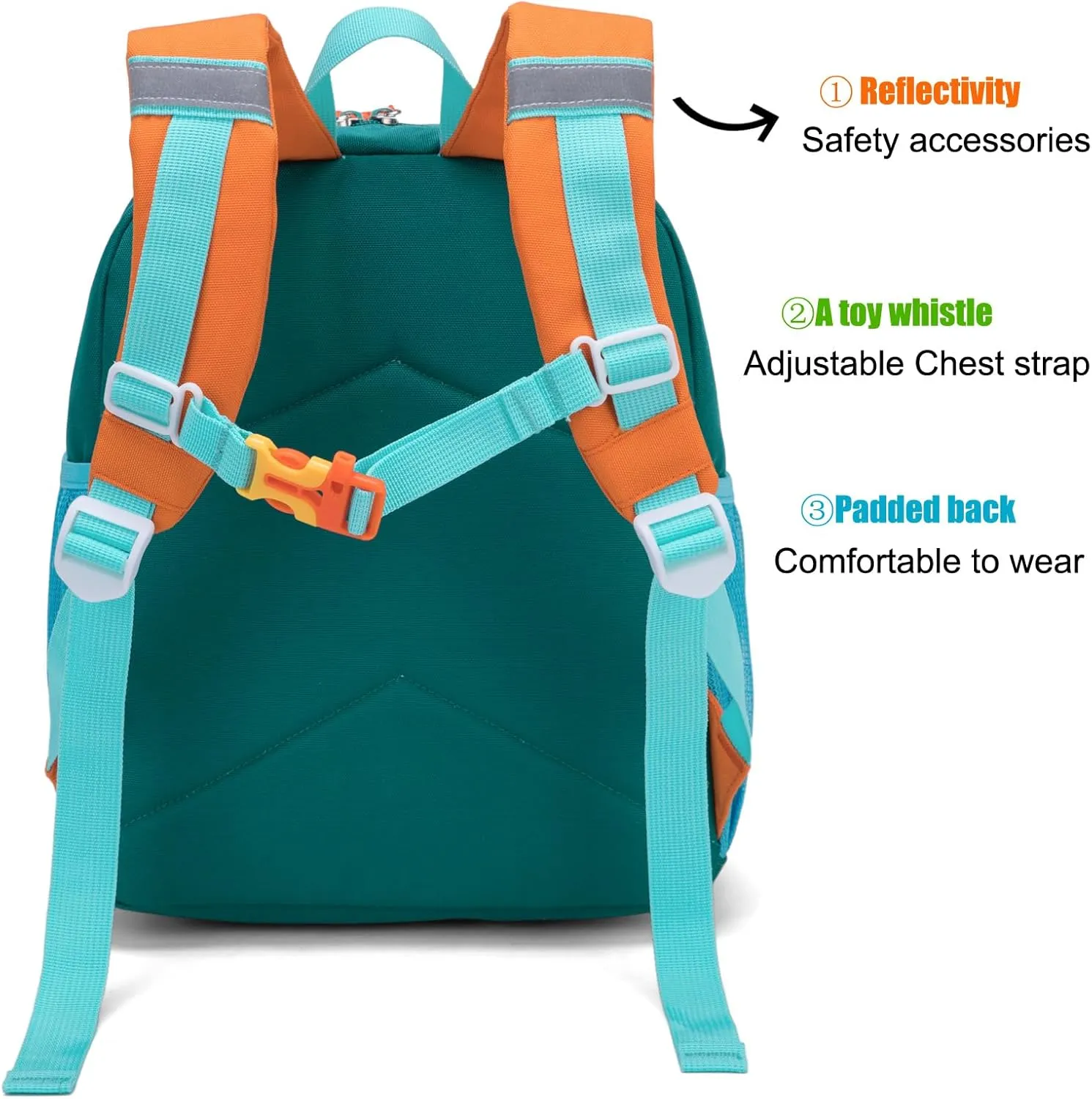 HawLander Preschool Kids Backpack, 12 inch Toddler Backpacks for Boys with Chest Strap