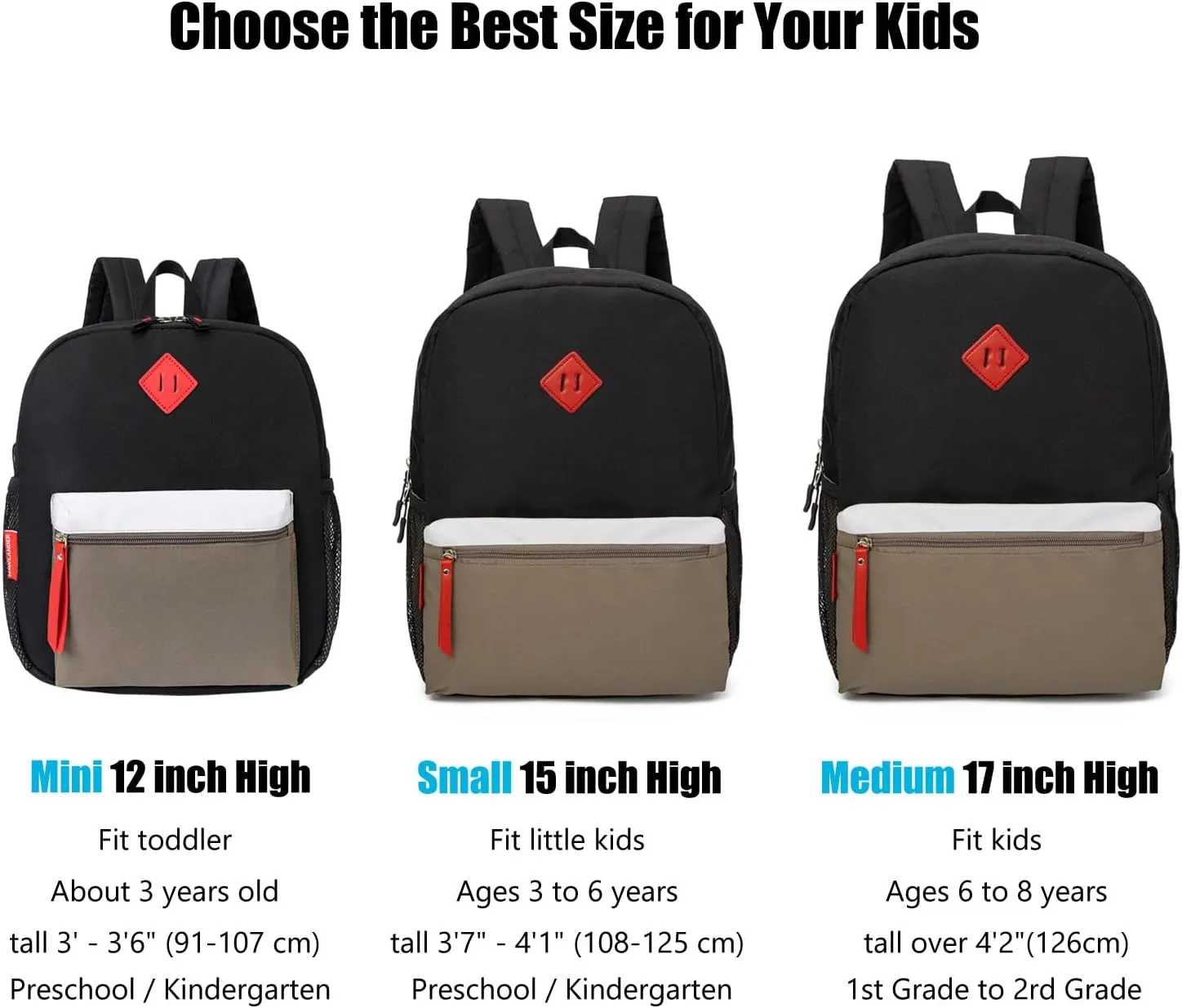 HawLander Preschool Kids Backpack, 12 inch Toddler Backpacks for Boys with Chest Strap