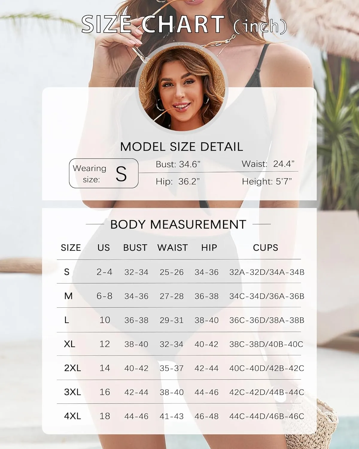 Honlyps High Waisted Bikini Sets for Women Tummy Control 2 Piece Swimsuit Cheeky Coverage Bathing Suit Tie Knot Swim Suit