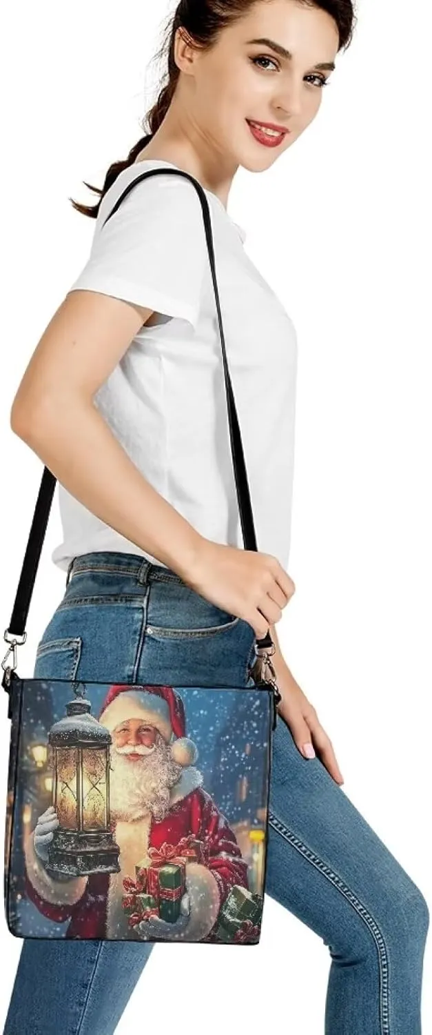 HUGS IDEA Leather Bucket Handbag Shoulder Bags Tote Handle Bags Bobo Cross-body Purse