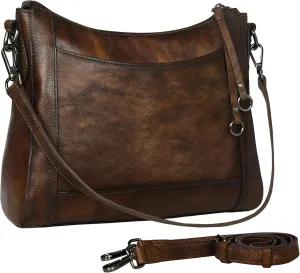 Iswee Leather Shoulder Bags for Women Hobo Purses Fashion Designer Bucket bag