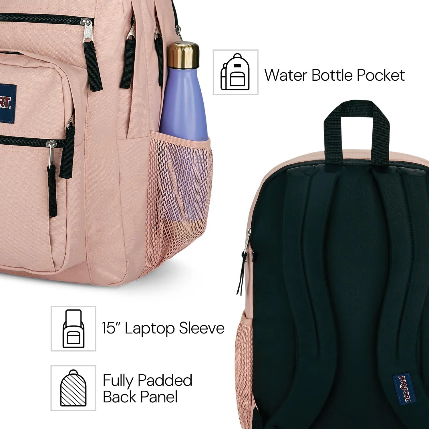 JanSport Laptop Backpack - Computer Bag with 2 Compartments, Ergonomic Shoulder Straps, 15 Laptop Sleeve, Haul Handle - Event Horizon