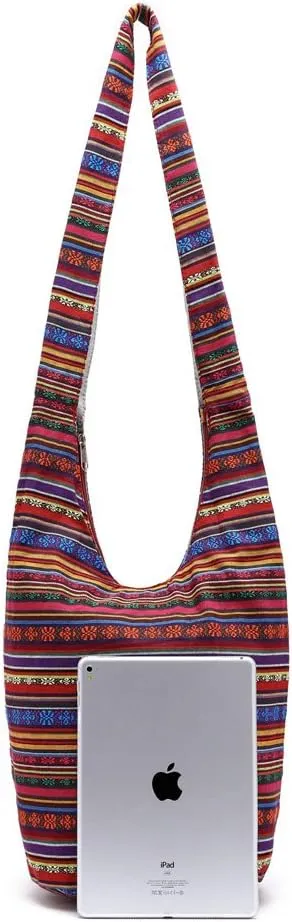 KARRESLY Bohemian Cotton Hippie Crossbody Bag Hobo Sling Bag Handmade Messenger Shoulder Bags