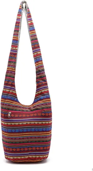 KARRESLY Bohemian Cotton Hippie Crossbody Bag Hobo Sling Bag Handmade Messenger Shoulder Bags