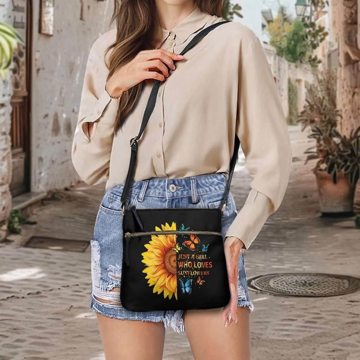 Leather Crossbody Hobo Purses for Women, Ladies Shoulder Bags Handbags Sling Messenger Bag