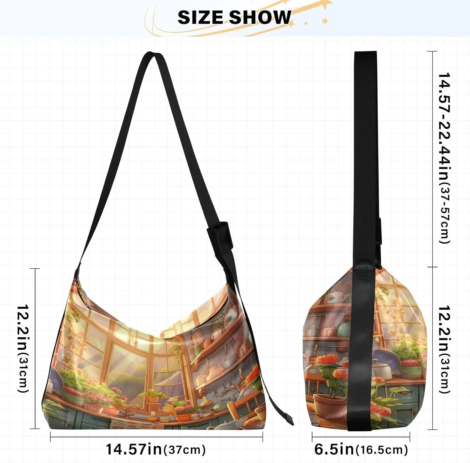 Lemons in Watercolor Tree Vegan Crossbody Bag, Faux Leather Bag, Men Shoulder Bags