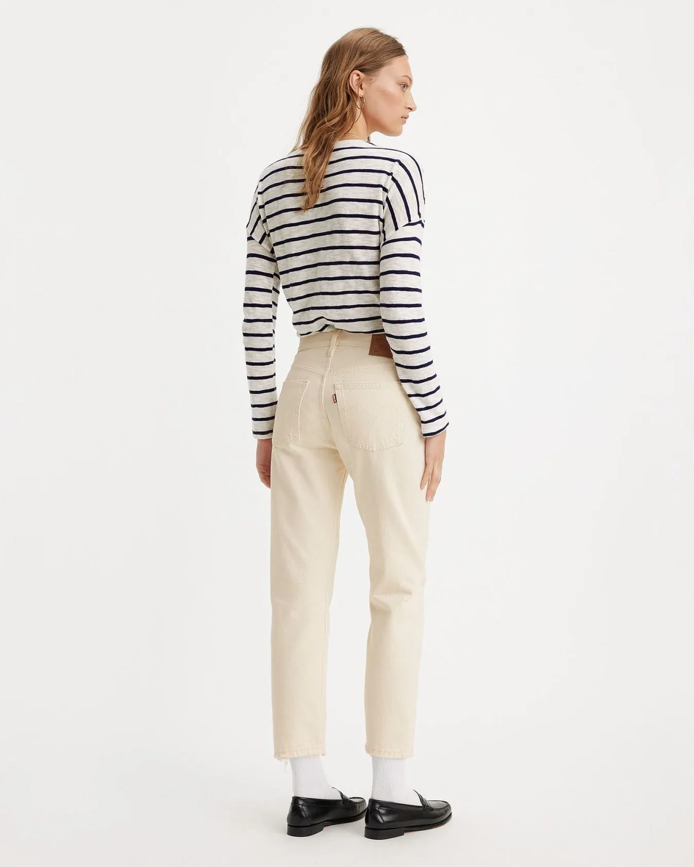 Levi's® Womens 501 Crop Jeans - Ecru Booper No Damage