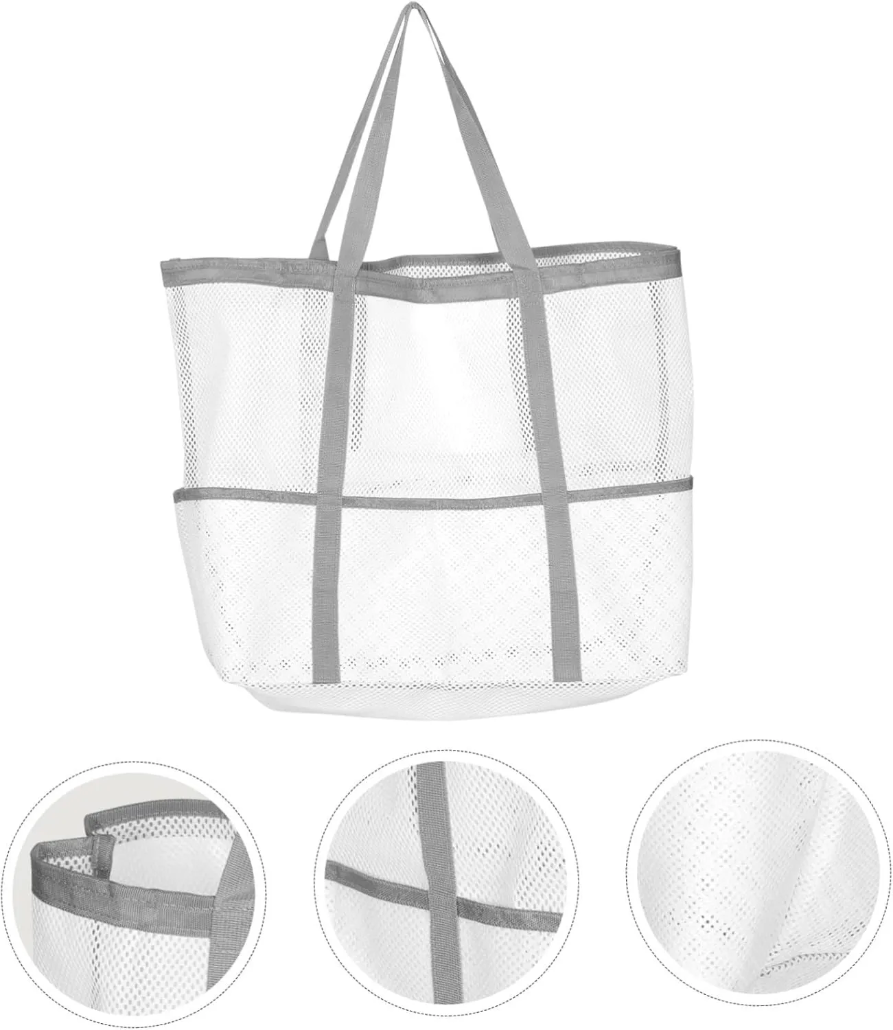 LIFKOME Beach Bag Large Tote Purse Grocery Utility Bag Mesh Beach Tote Bag Tote Bag Hobo Laundry Carry Bag Swim