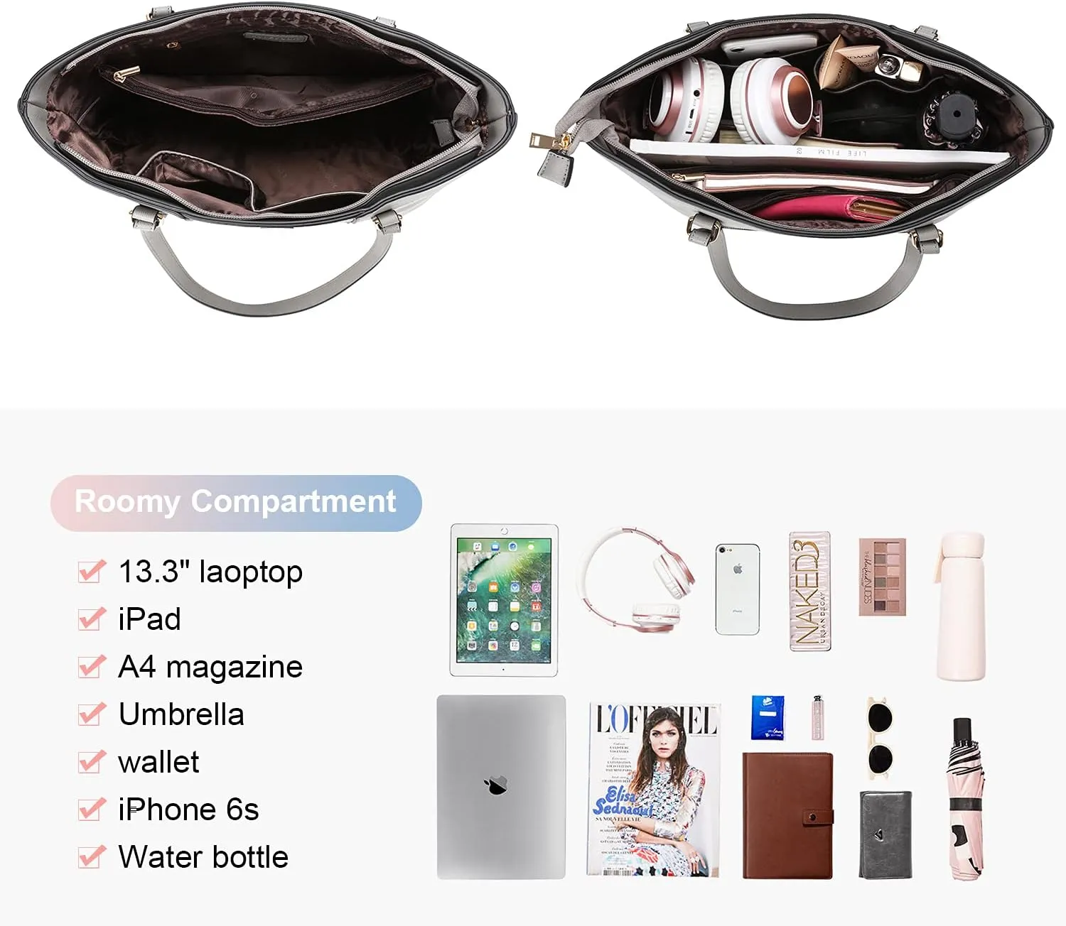 LOVEVOOK Purses for Women Fashion Handbags Tote Bag Shoulder Bags 3pcs