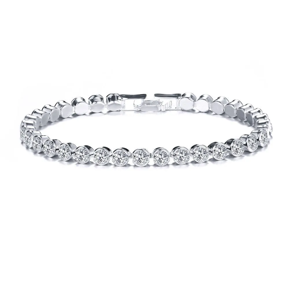 Luxury Crystal Roman Chain Bracelets Bangles