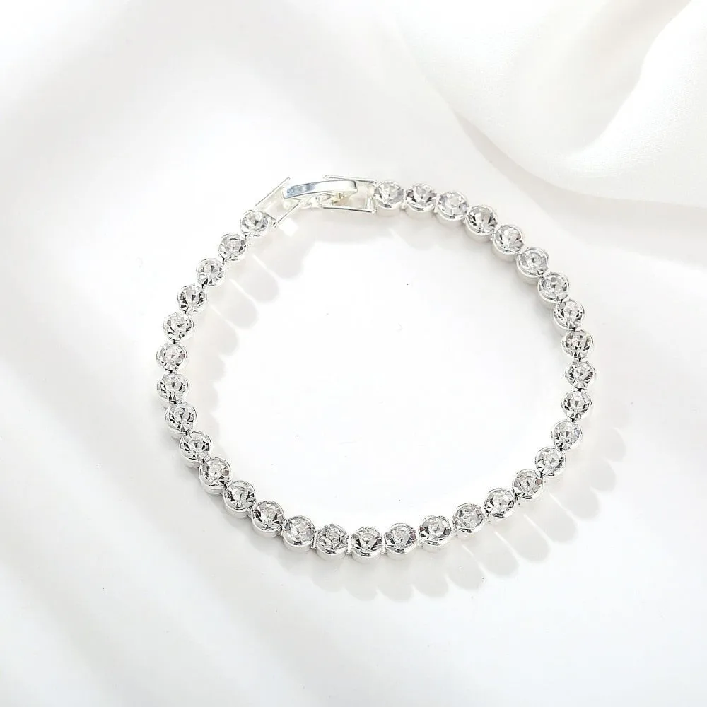 Luxury Crystal Roman Chain Bracelets Bangles