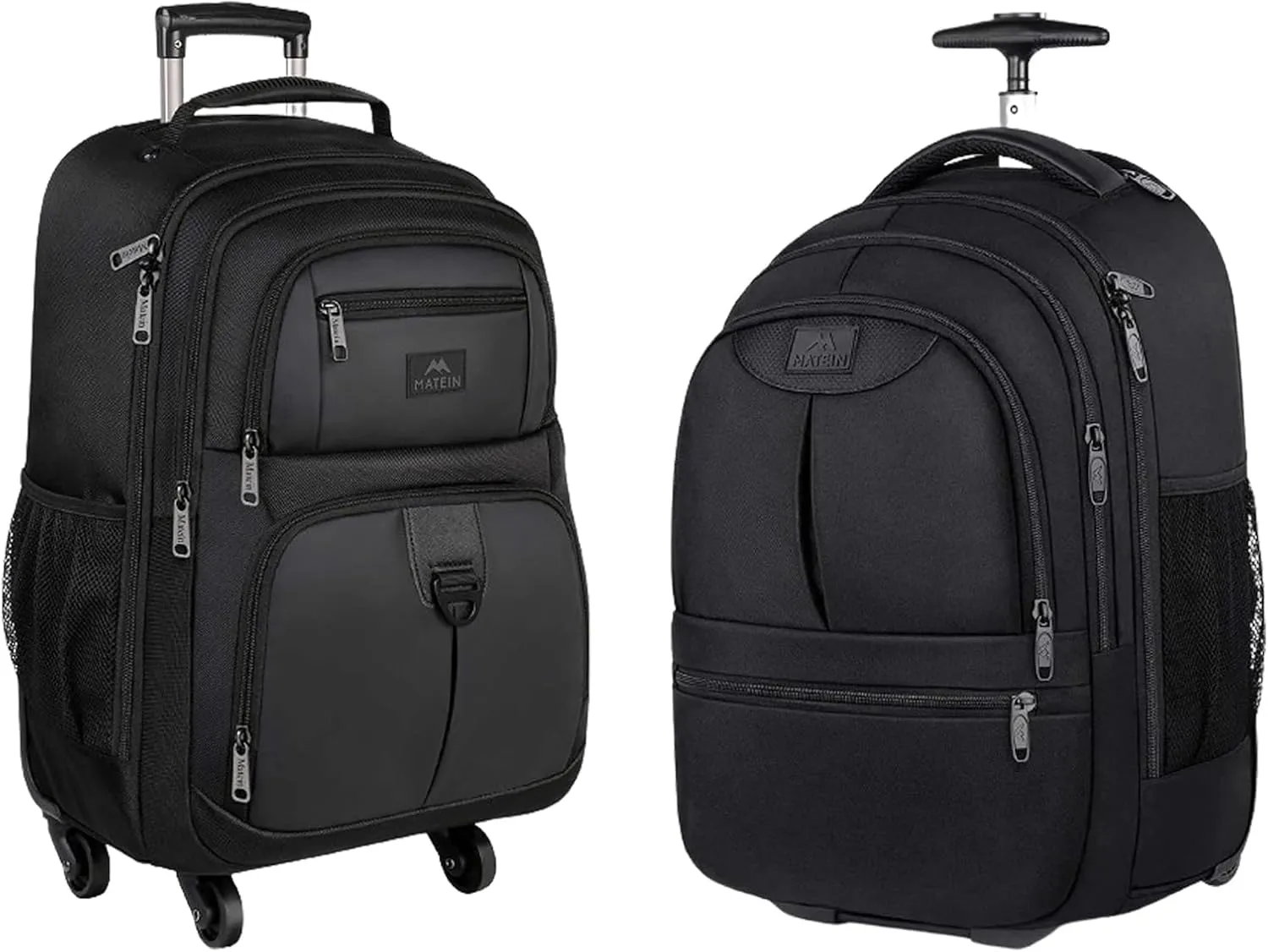 MATEIN Rolling Backpack with 4 Wheels, 17 inch Roller Travel Laptop Backpack, 40 L Large Wheeled Bag Carry on Luggage Water Resistant Roller Computer Bag