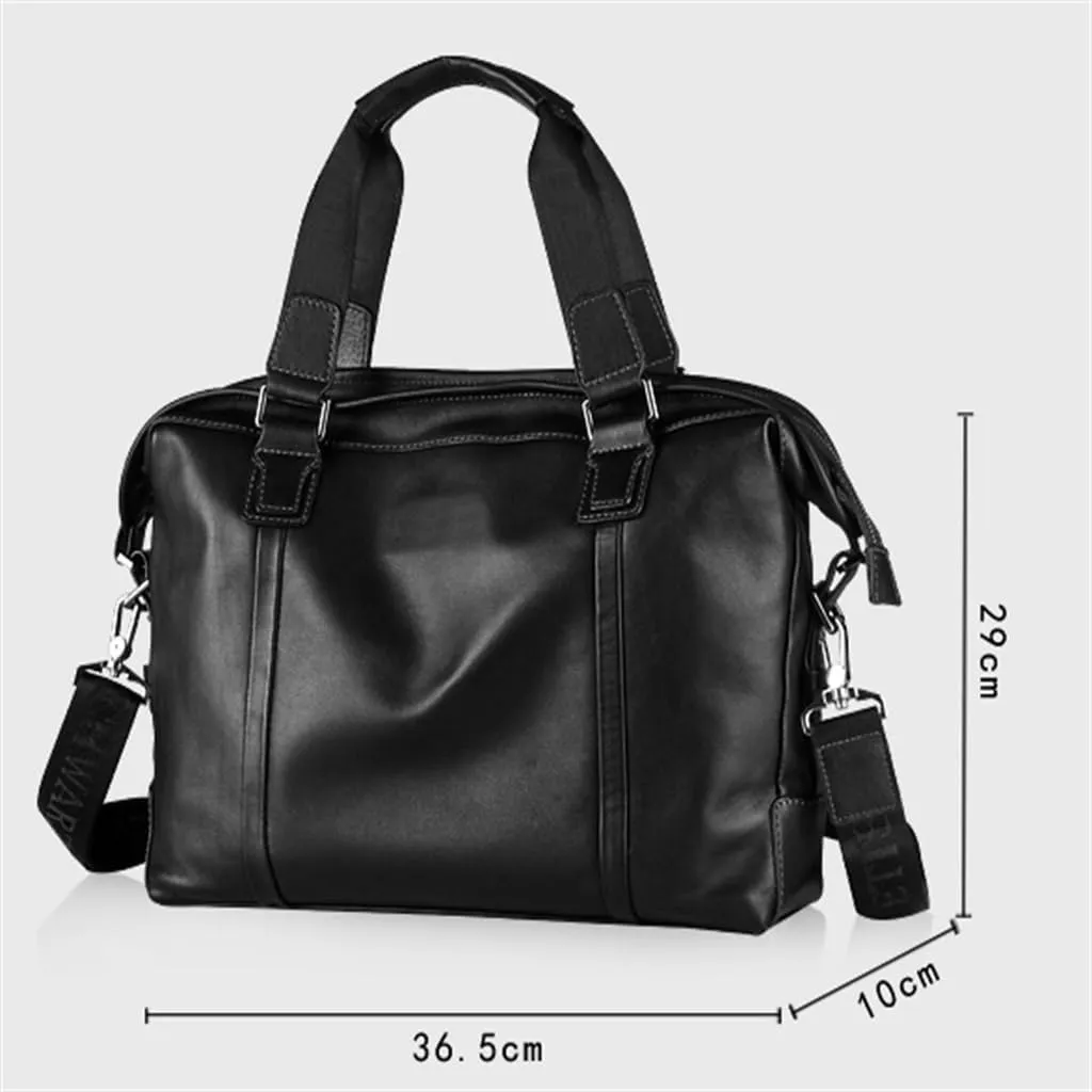 Men's bags leather men's handbags large capacity horizontal computer bag layer cowhide business briefcase