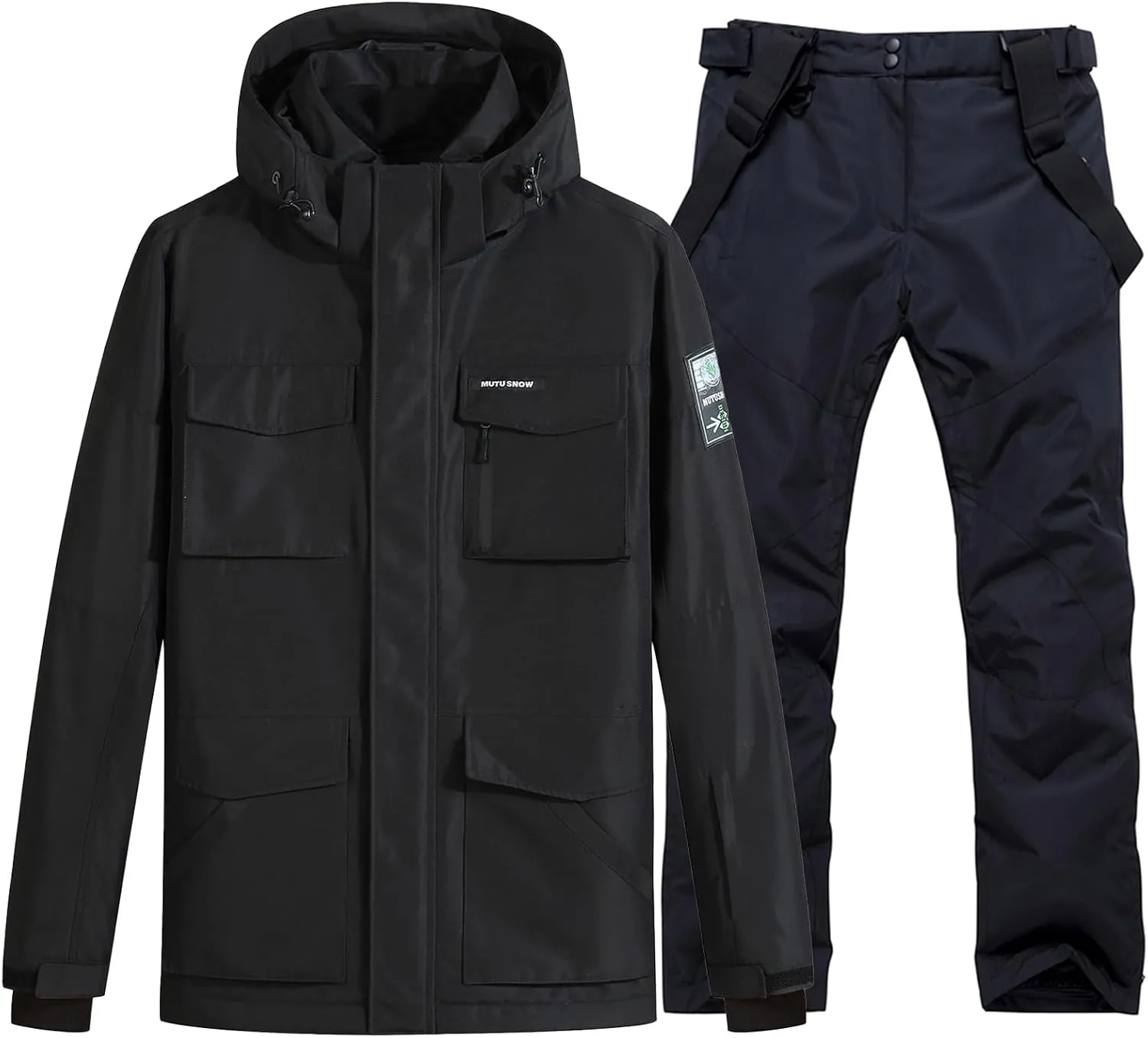 Mens Ski Suits Windproof Snowboard Ski Jacket and Pants Set Insulated Snowsuit Winter Warm Snowboarding Snow Jackets