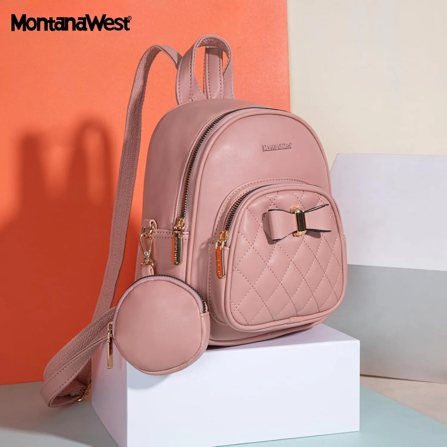 Montana West Mini Backpack Purse Casual Backpacks for Women Gift with a Coin Pounch