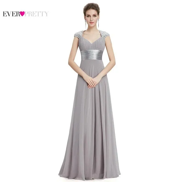 Mother of the Bride Dresses Ever Pretty Evening Sequins Chiffon Mother of the Groom Dresses A-line Modest Party Dresses