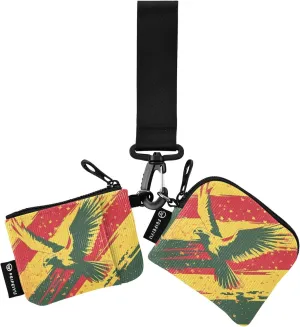 National Vietnam War Veterans Day Army bird 3 Dual Wristlet Wallets for Women Minimalist Zipper Wristlet Wallet with Wristle Strap for Women Men 2 Pcs
