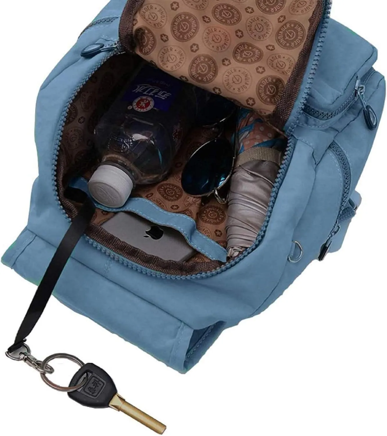 Nylon Mini Casual Waterproof Backpack Shoulderbag Rucksack Travel Bag Daypack Lightweight Small Backpack for Women's