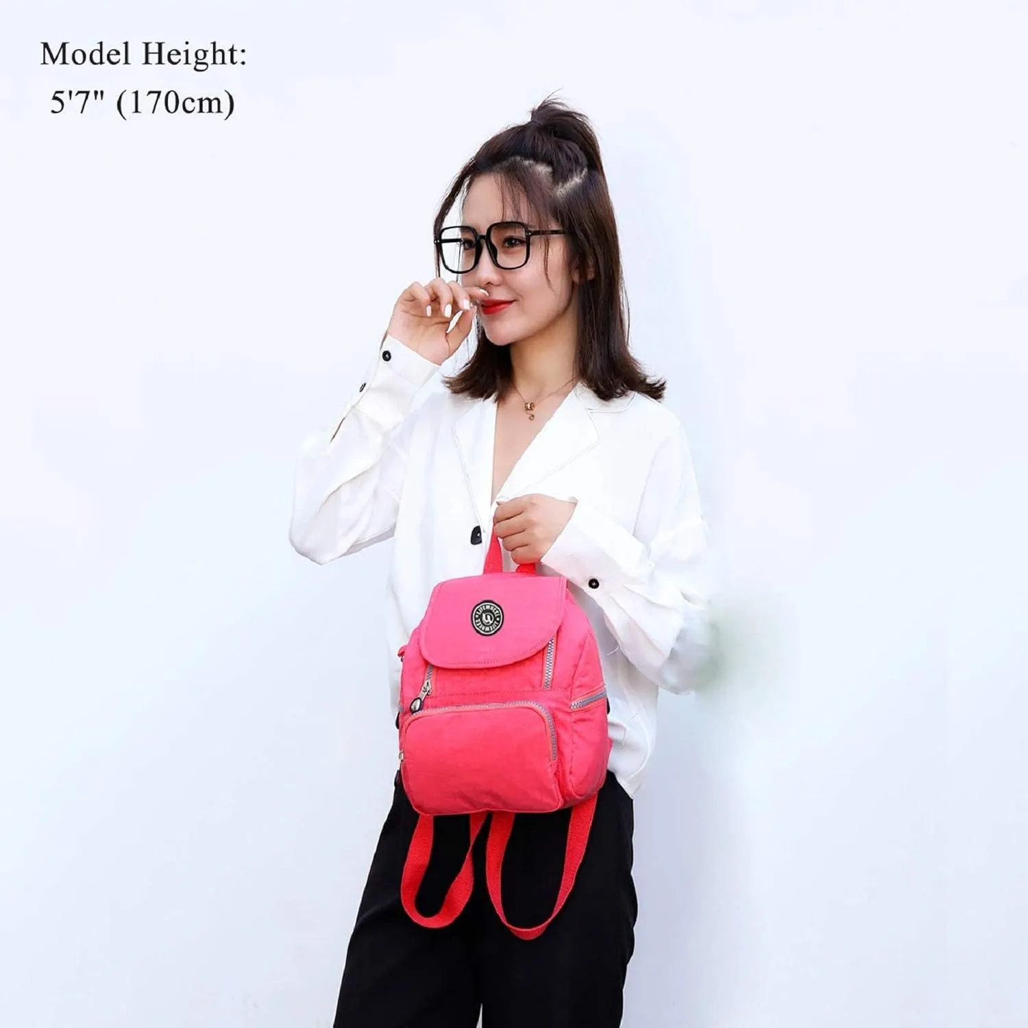 Nylon Mini Casual Waterproof Backpack Shoulderbag Rucksack Travel Bag Daypack Lightweight Small Backpack for Women's