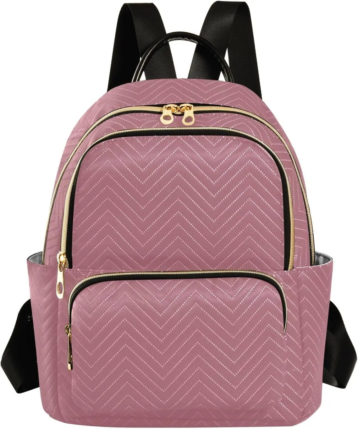 ODAWA Rose Gold Purse Backpack for Women Ladies Shoulder Bags Small Backpack Purse for Women