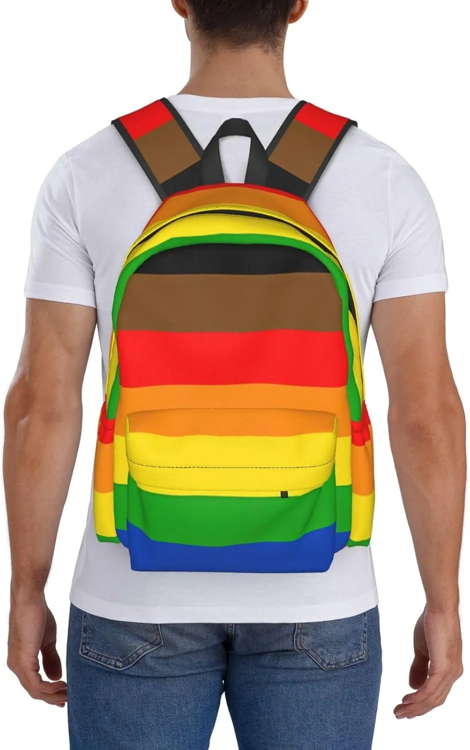 Philadelphia Pride Flag Laptop Backpack Shoulder Bag Laptop Pack Travel Backpacks Commuter Back Pack Casual Daypack Bags With Side Pockets
