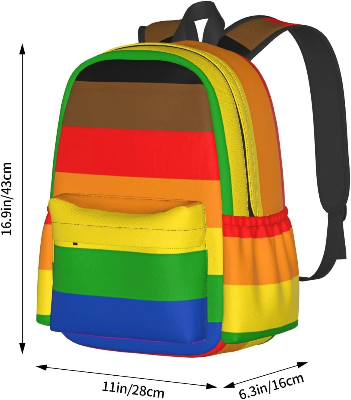 Philadelphia Pride Flag Laptop Backpack Shoulder Bag Laptop Pack Travel Backpacks Commuter Back Pack Casual Daypack Bags With Side Pockets