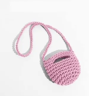 Plaited Small Phone Purse for Women Crochet Saddle Crossbody Bag Colorful Mini Tote Handbag Knitting (Color : I, Size : 17 * 13cm)