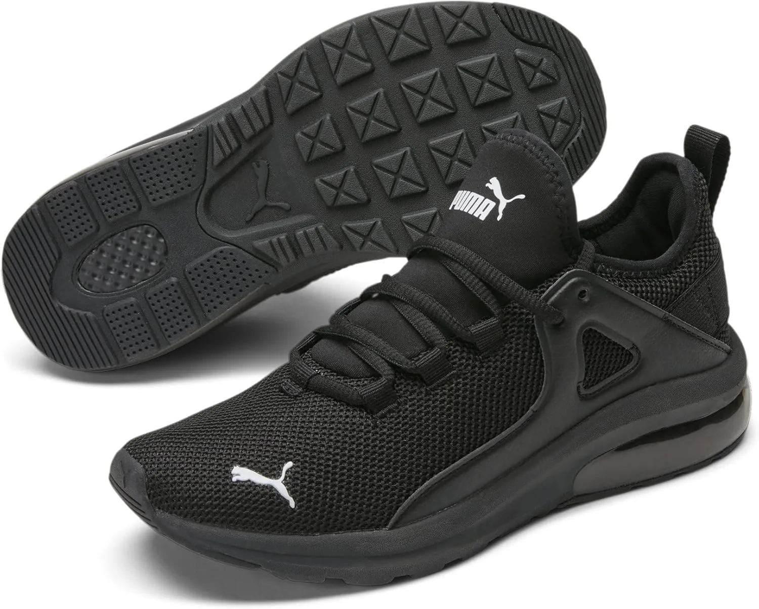 PUMA Unisex-Child Shoes Electron 2.0 Sneaker, Black White, 5.5 US Big Kid