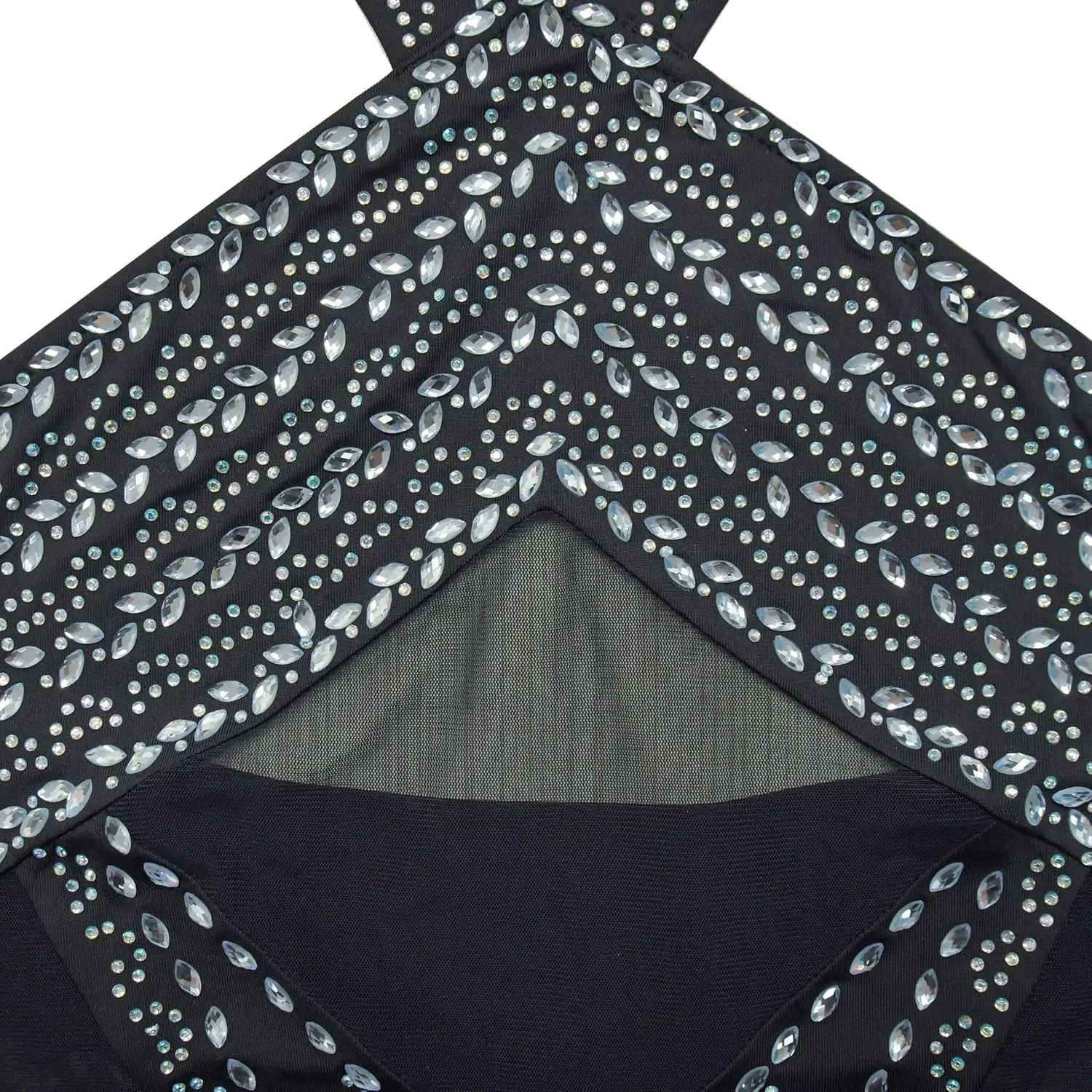 Sexy Dresses for Women Party Club Night Halter Mesh Sparkly Rhinestone Mini Bodycon Vesitdos