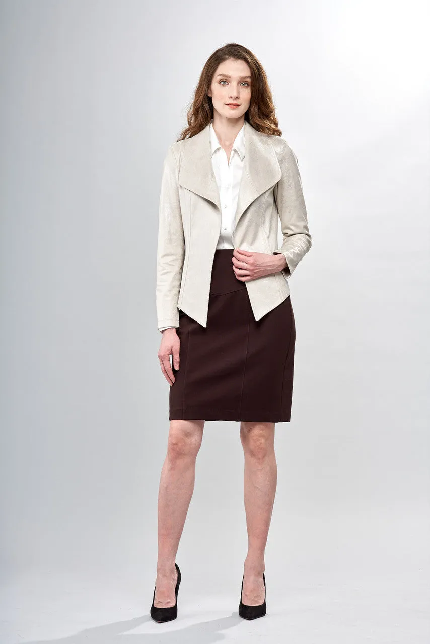 Shawl Collar Vegan Jacket