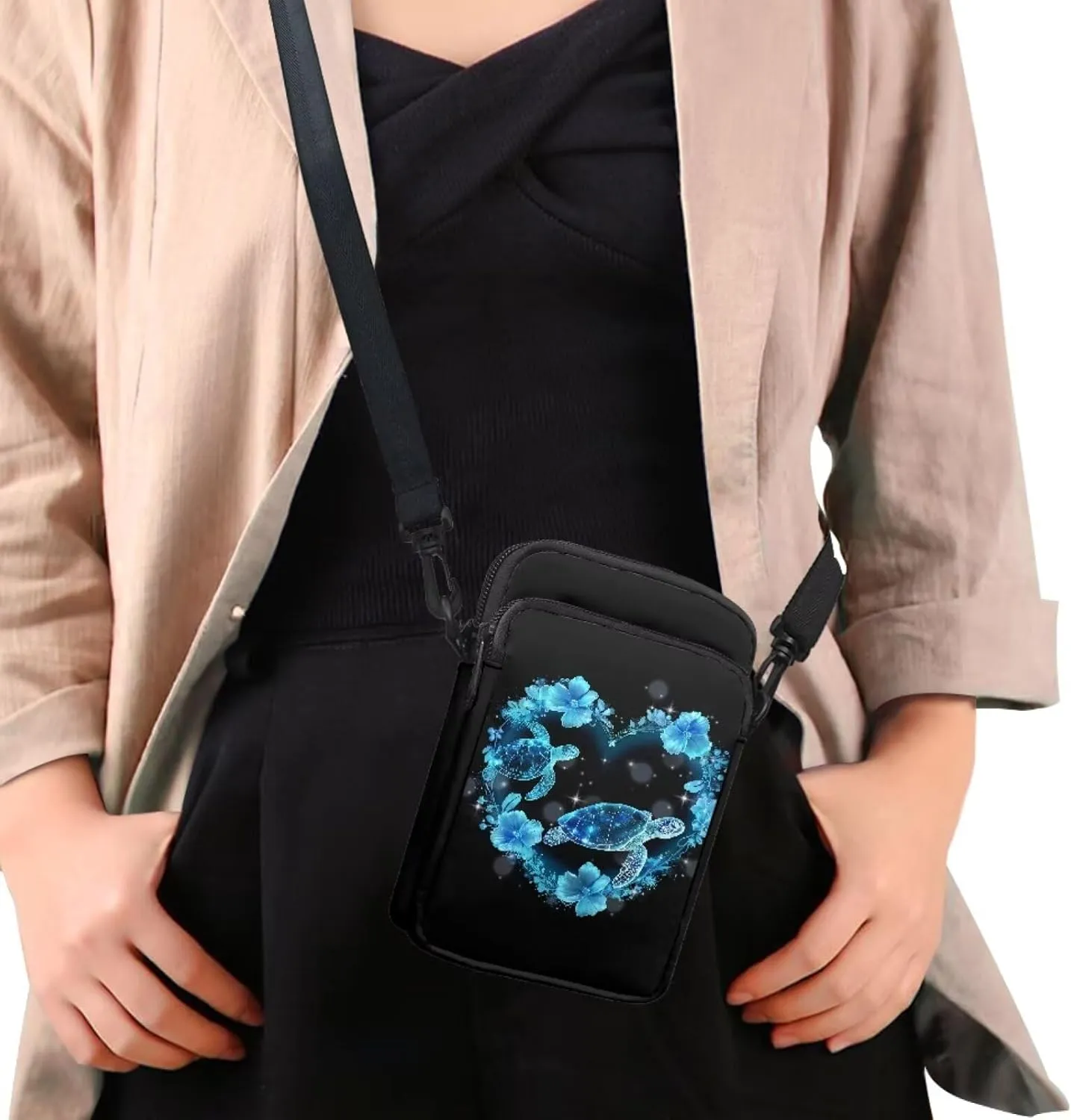 Shoulder Bags with Zipper, Crossbody Messenger Bag Chest Bag Waist Pouch Purse