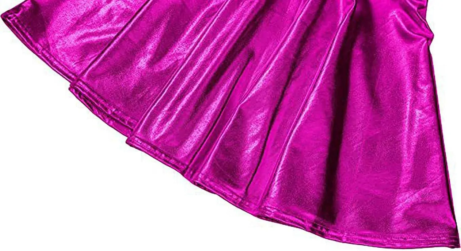 Skirt for Party Women's Fashion High Waist Pleated Solid Color Short Dress Loose Fit Skirts Metallic Summer Outfit