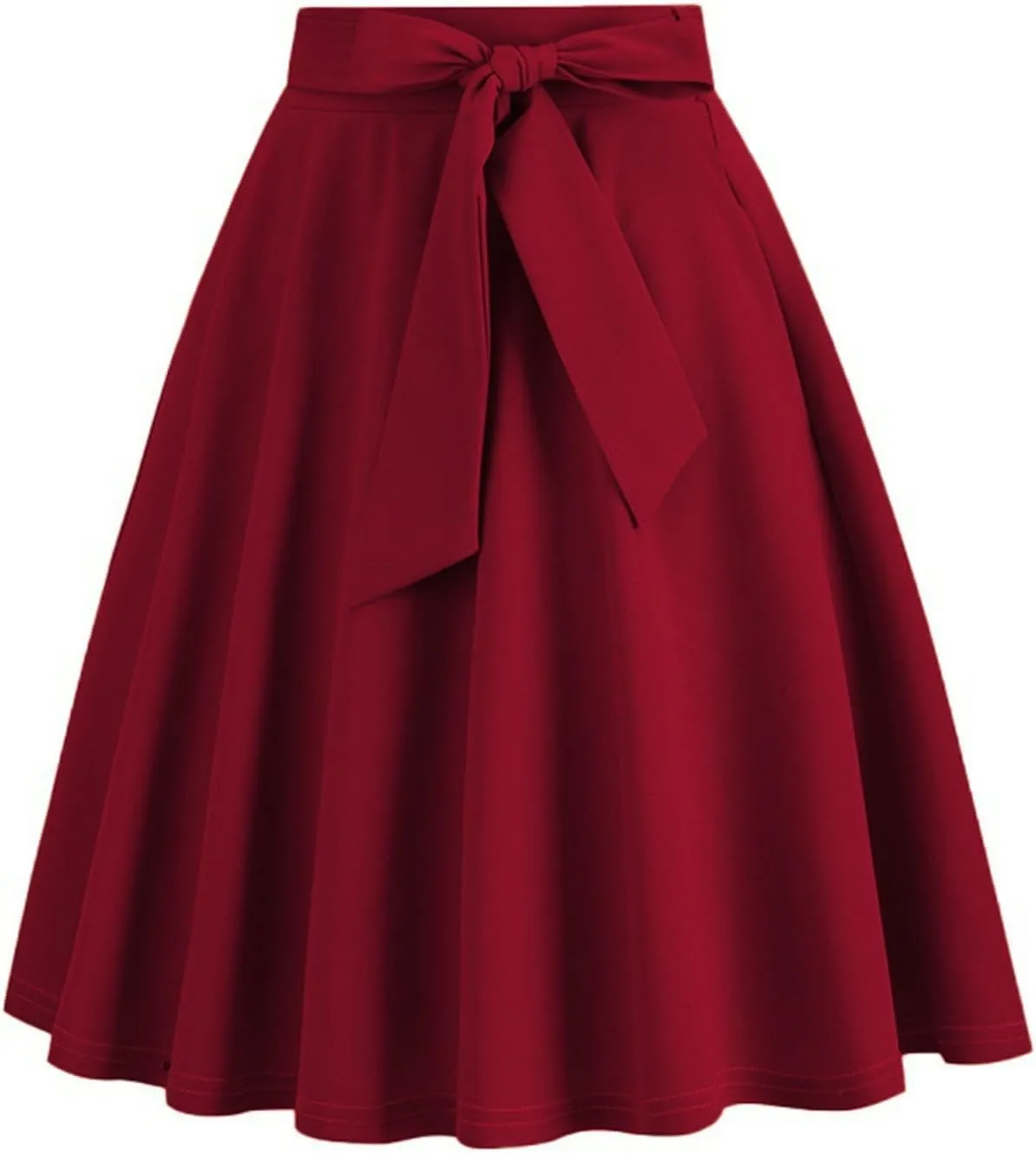 Skirts for Women Knee Length Summer Vacation Comfy Pleated a Line Skirts High Waisted Swing Skater Skirt