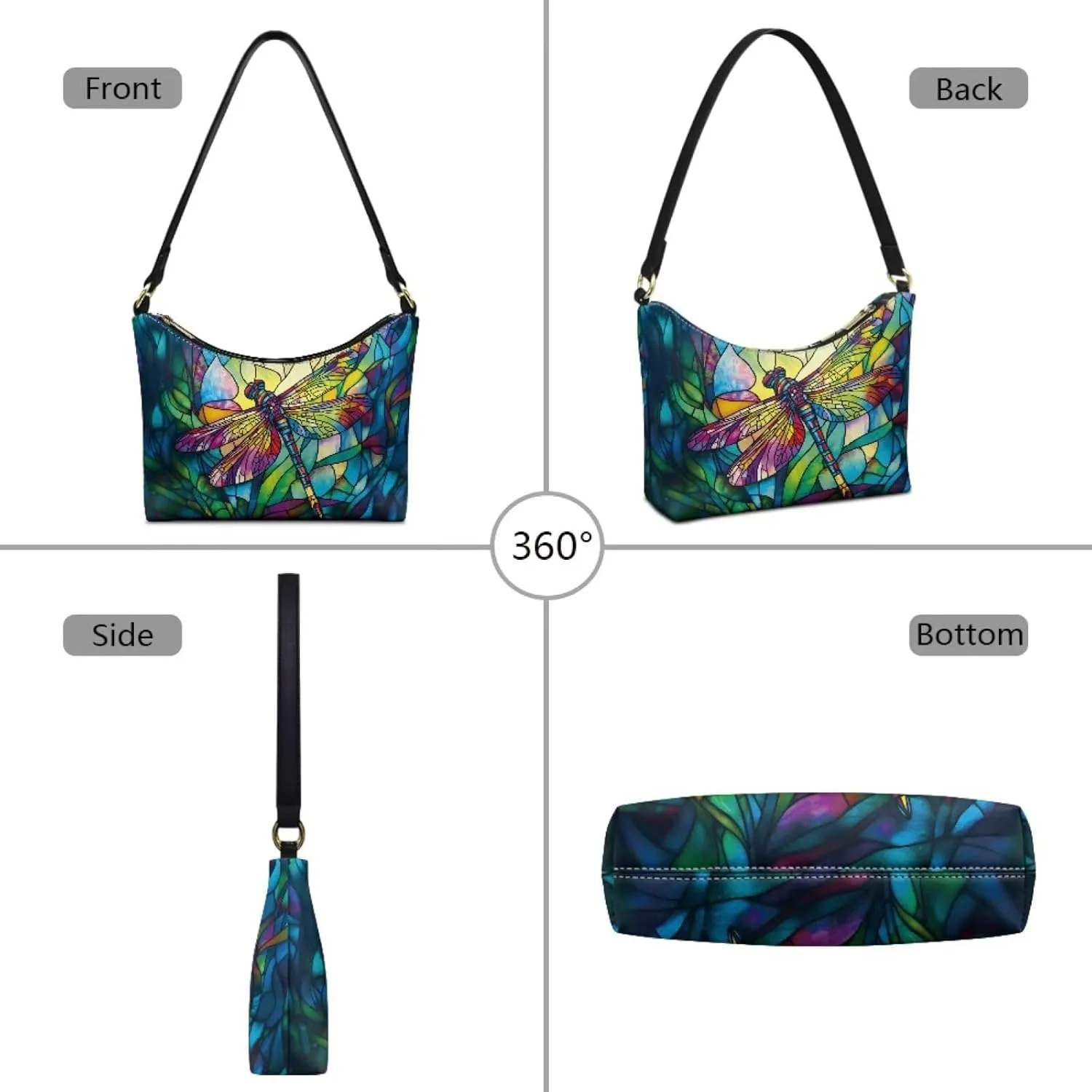 Small Crescent Shoulder Bags Purses for Women Soft Underarm Purse Hobo Tote Handbag