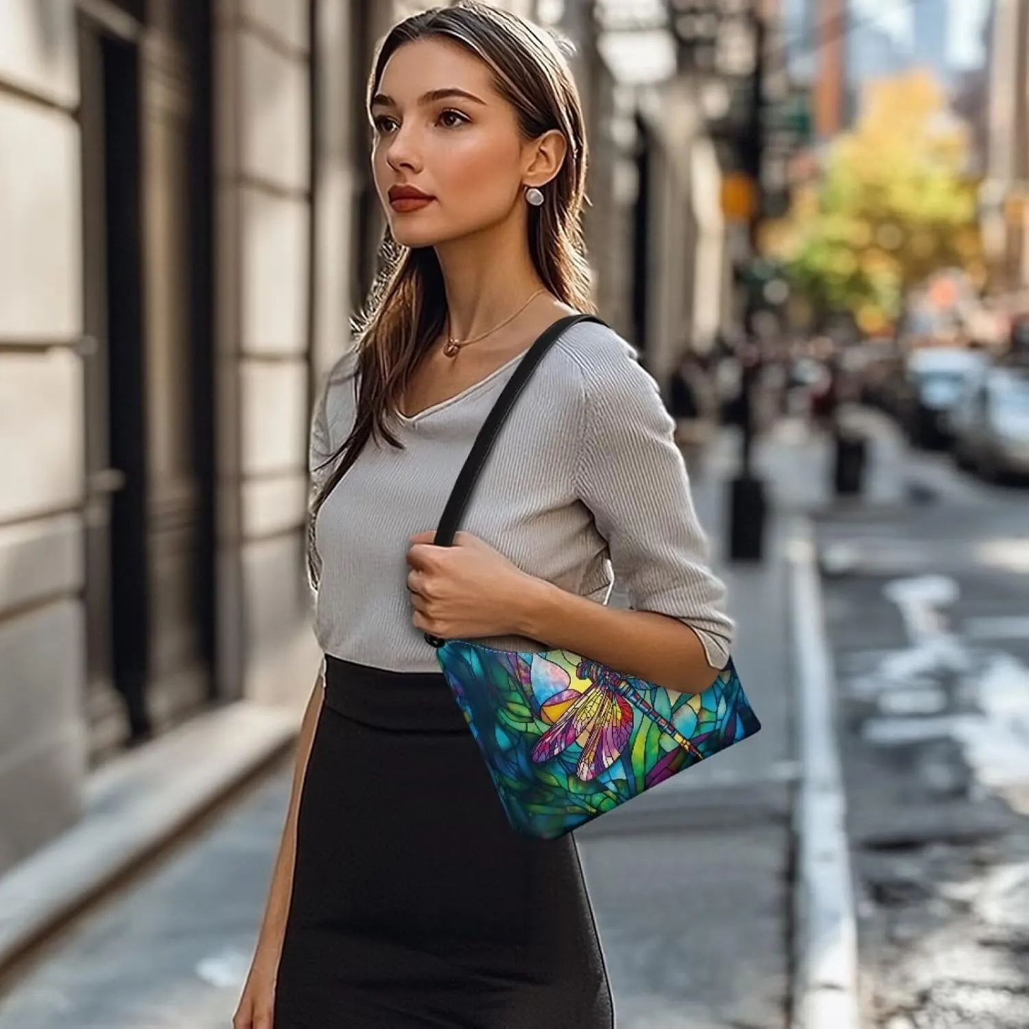 Small Crescent Shoulder Bags Purses for Women Soft Underarm Purse Hobo Tote Handbag