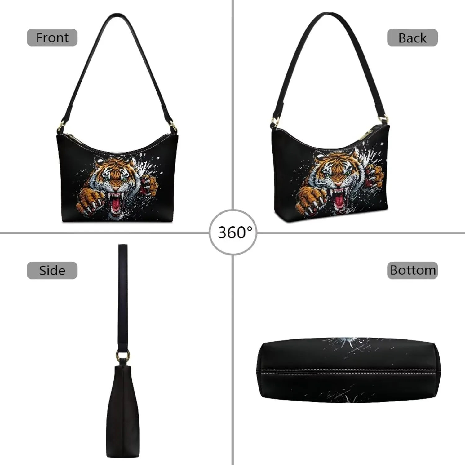 Small Crescent Shoulder Bags Purses for Women Soft Underarm Purse Hobo Tote Handbag
