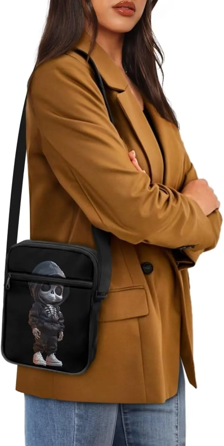 Small Crossbody Shoulder Bags Polyester Satchel Messenger Sling Purse Bag for Women Men