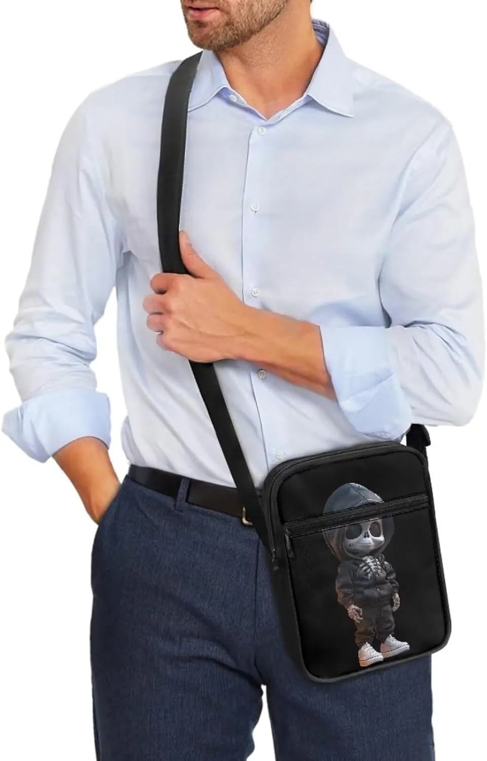 Small Crossbody Shoulder Bags Polyester Satchel Messenger Sling Purse Bag for Women Men
