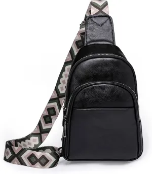 Small Sling Bag for Women Crossbody Bags Leather Fanny Packs Chest Bag Purse Belt Bag Over Shoulder
